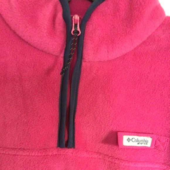 Womens Columbia pink/blue pullover with zipper, size small - Picture 2 of 6